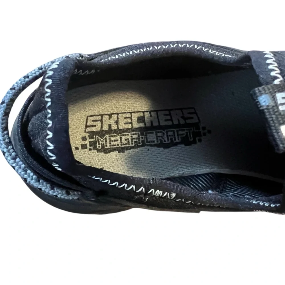 Skechers Minecraft ultra Flex 3.0 Black and Gray Slip-On Mega Craft Size 13 EUC